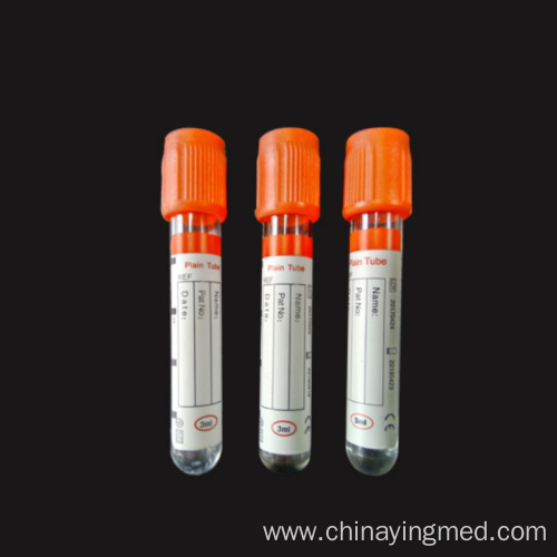 Test tube orange cap clot serum anticoagulant tube